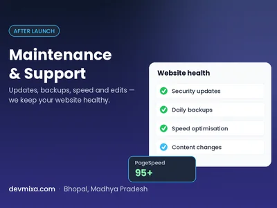 Website maintenance and support by Devmixa