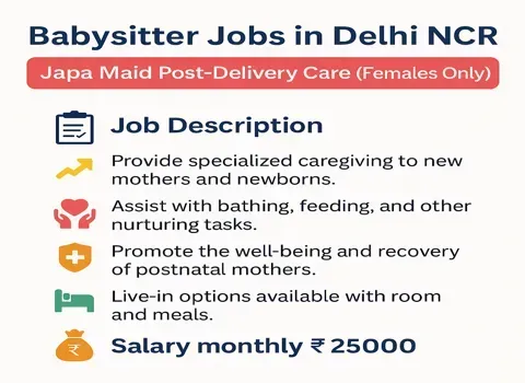 Babysitter jobs in Delhi NCR (Females only)