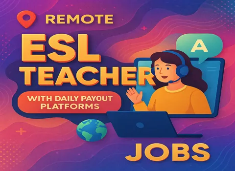 Remote ESL teacher (with daily payout platforms)