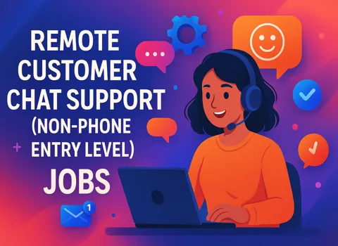 Remote Customer Chat Support (Non-Phone Entry Level)