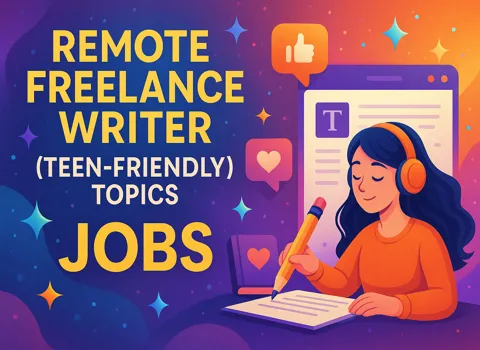 Remote Freelance Writer (Teen-Friendly Topics)