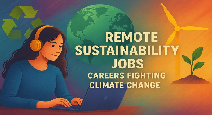 Remote Sustainability Jobs: Careers Fighting Climate Change