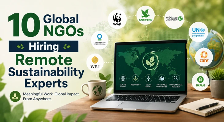 10 Global NGOs Hiring Remote Sustainability Experts