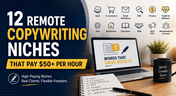 12 Remote Copywriting Niches That Pay $50+ Per Hour