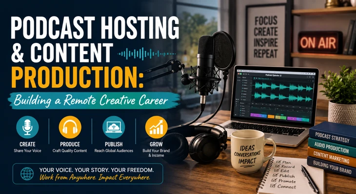 Podcast Hosting and Content Production: Building a Remote Creative Career