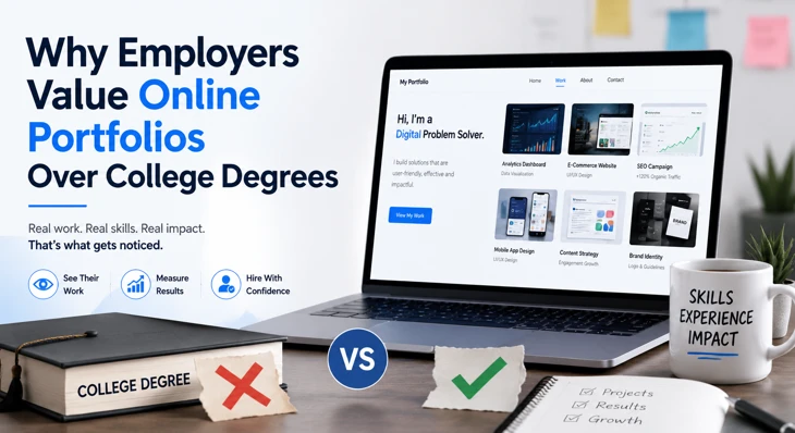 Why Employers Value Online Portfolios Over College Degrees 