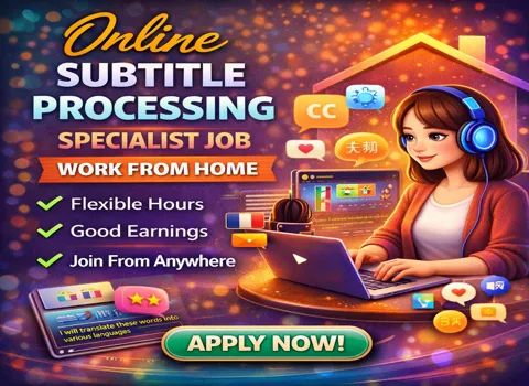 Online Subtitle Processing Specialist Job Work From Home