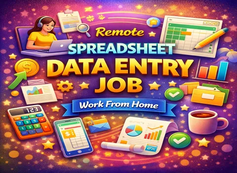 Remote Spreadsheet Data Entry Job Work From Home