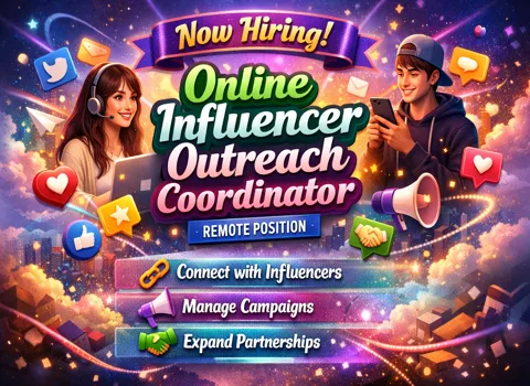 Online Influencer Outreach Coordinator Job