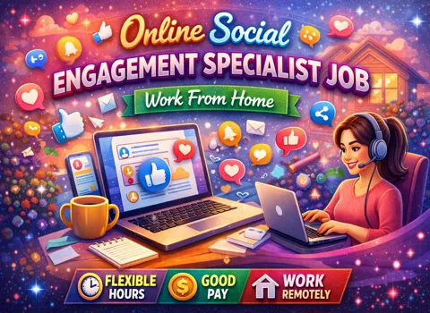 Online Social Engagement Specialist Job Work From Home