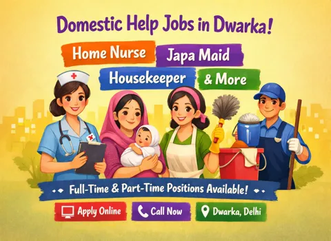 Domestic Help Jobs in Dwarka - Home Nurse, Japa Maid, Housekeeper &amp; More