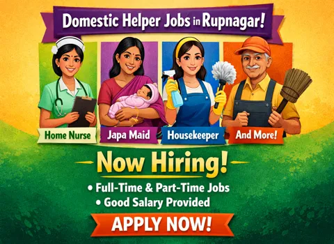 Domestic Helper Jobs in Rupnagar - Home Nurse, Japa Maid, Housekeeper &amp; More