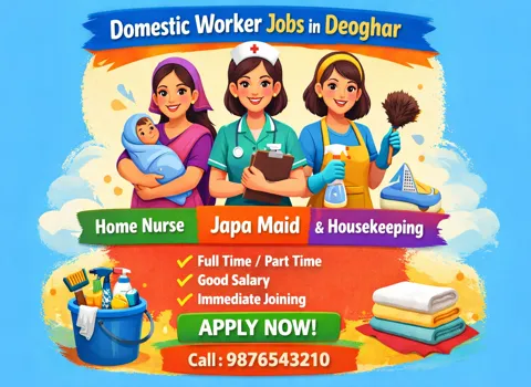 Domestic Worker Jobs in Deoghar - Home Nurse, Japa Maid &amp; More