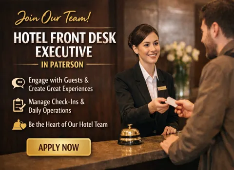 Hotel Front Desk Executive Jobs in Paterson