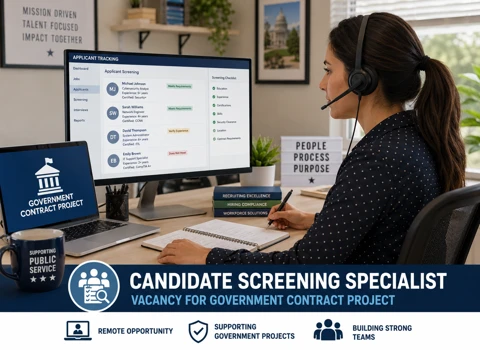 Candidate Screening Specialist Vacancy for Government Contract Project