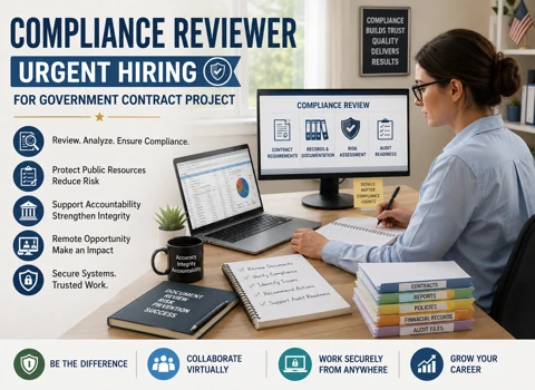 Compliance Reviewer Urgent Hiring for Government Contract Project