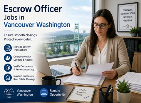 Escrow Officer Jobs in Vancouver Washington