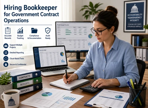 Hiring Bookkeeper for Government Contract Operations