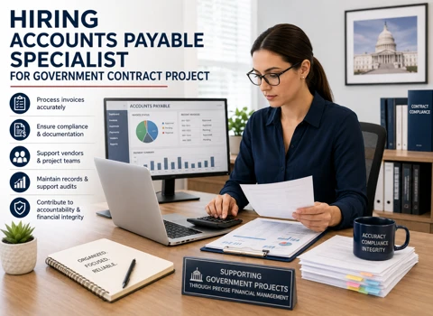Hiring Accounts Payable Specialist for Government Contract Project