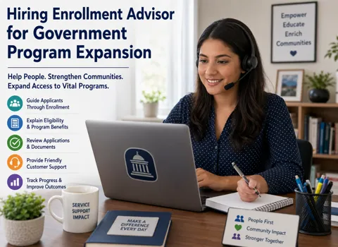 Hiring Enrollment Advisor for Government Program Expansion