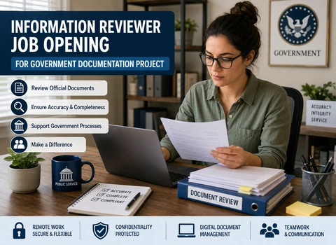 Information Reviewer Job Opening for Government Documentation Project