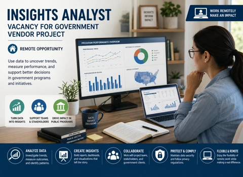 Insights Analyst Vacancy for Government Vendor Project