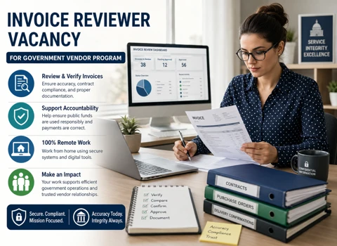 Invoice Reviewer Vacancy for Government Vendor Program