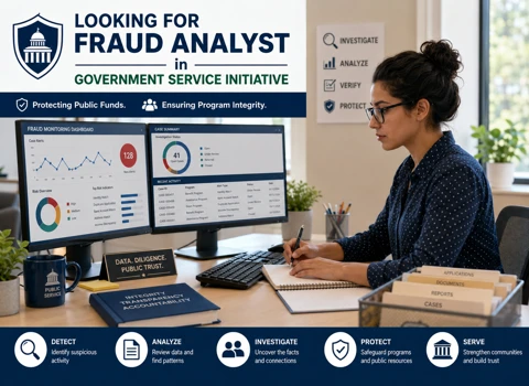 Looking for Fraud Analyst in Government Service Initiative