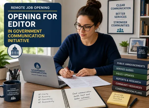 Opening for Editor in Government Communication Initiative