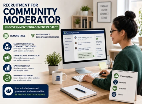 Recruitment for Community Moderator in Government Engagement Project
