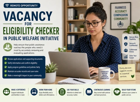 Vacancy for Eligibility Checker in Public Welfare Initiative