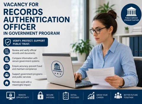 Vacancy for Records Authentication Officer in Government Program