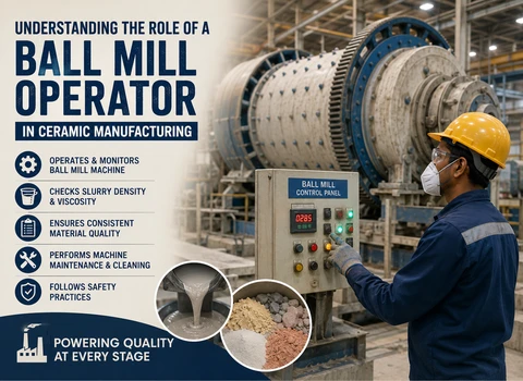 Ball Mill Operator Required for Ceramic & Tiles Manufacturing Plant