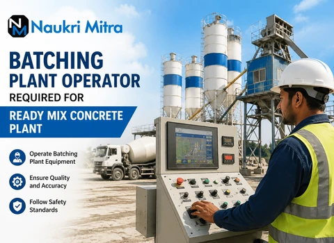 Batching Plant Operator Required for Ready Mix Concrete Plant