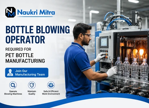 Bottle Blowing Operator Required for PET Bottle Manufacturing