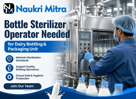 Bottle Sterilizer Operator Needed for Dairy Bottling & Packaging Unit