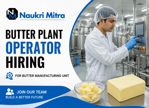 Butter Plant Operator Hiring for Butter Manufacturing Unit