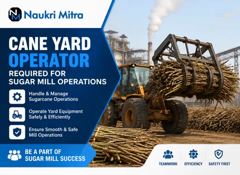 Cane Yard Operator Required for Sugar Mill Operations