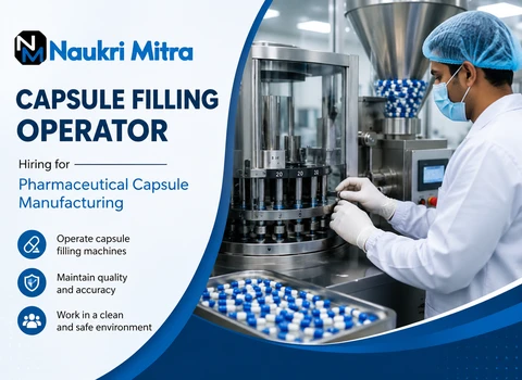 Capsule Filling Operator Hiring for Pharmaceutical Capsule Manufacturing