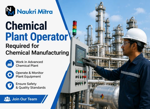 Chemical Plant Operator Required for Chemical Manufacturing