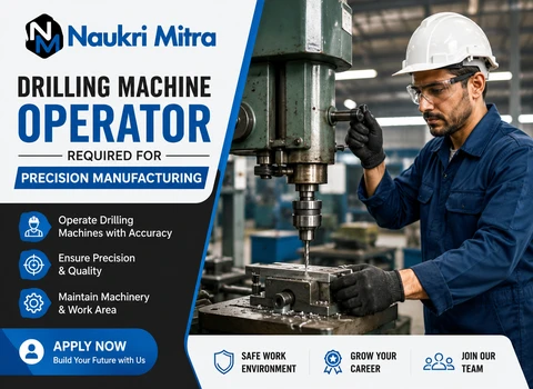 Drilling Machine Operator Required for Precision Manufacturing