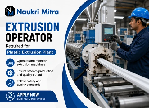 Extrusion Operator Required for Plastic Extrusion Plant