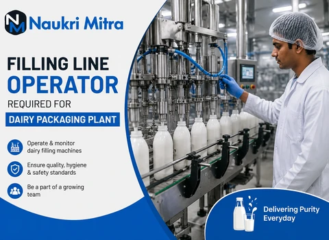 Filling Line Operator Required for Dairy Packaging Plant