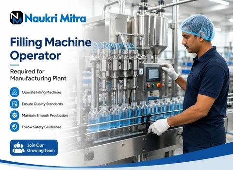 Filling Machine Operator Required for Manufacturing Plant