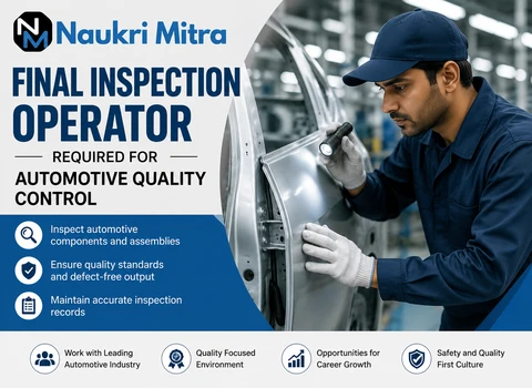 Final Inspection Operator Required for Automotive Quality Control