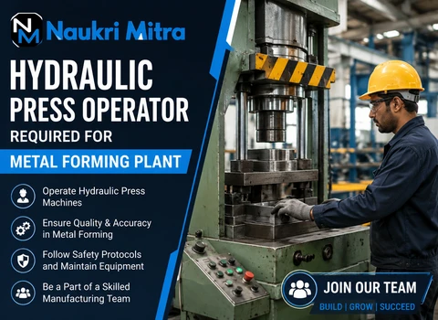 Hydraulic Press Operator Required for Metal Forming Plant