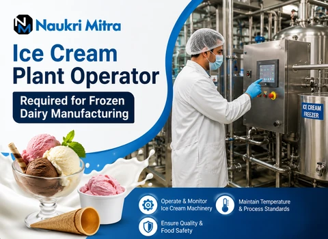 Ice Cream Plant Operator Required for Frozen Dairy Manufacturing