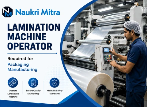 Lamination Machine Operator Required for Packaging Manufacturing