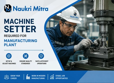Machine Setter Required for Manufacturing Plant