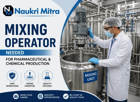 Mixing Operator Needed for Pharmaceutical & Chemical Production